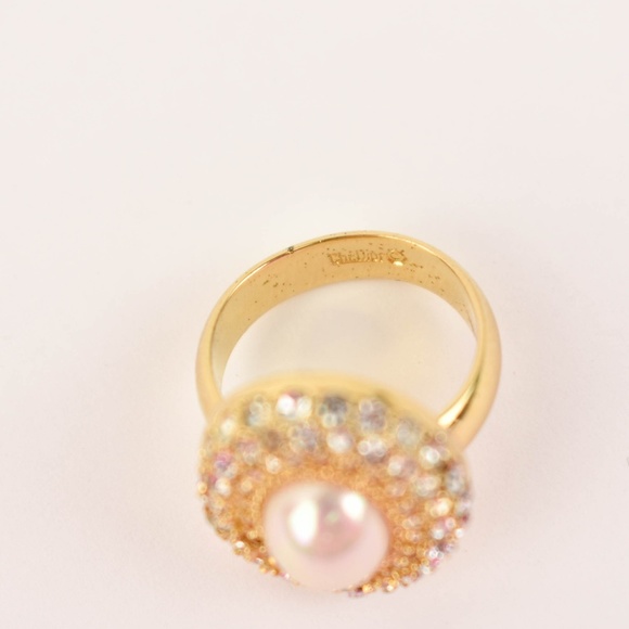 DIOR Swarovski Crystal & Fantasy Pearl Ring (mn) - Picture 6 of 7